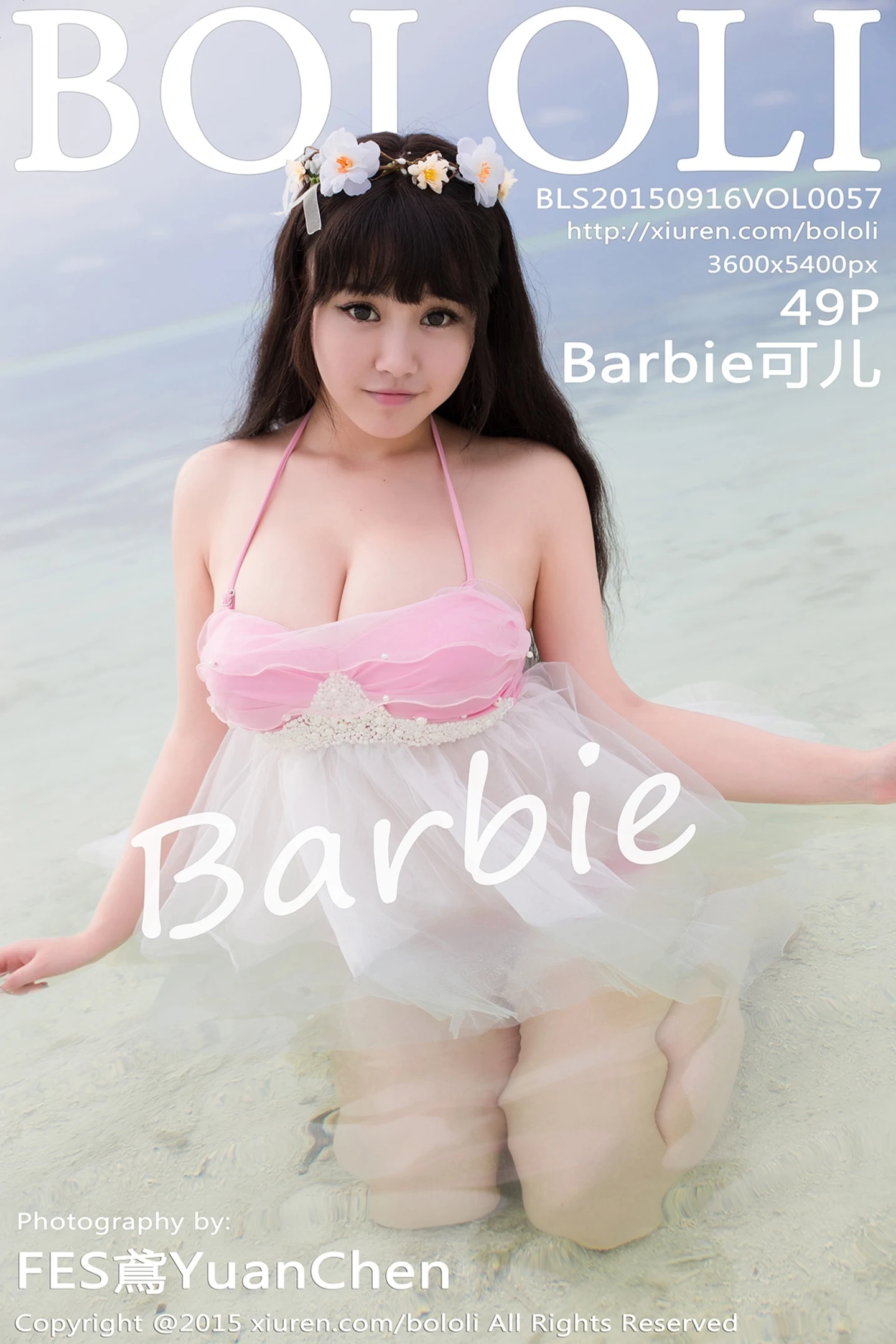 [BoLoli波萝社]Vol.057_嫩模Barbie可儿泳池里性感比基尼半脱秀豪乳诱惑写真49P-秀人网 - XiuRen.Pro